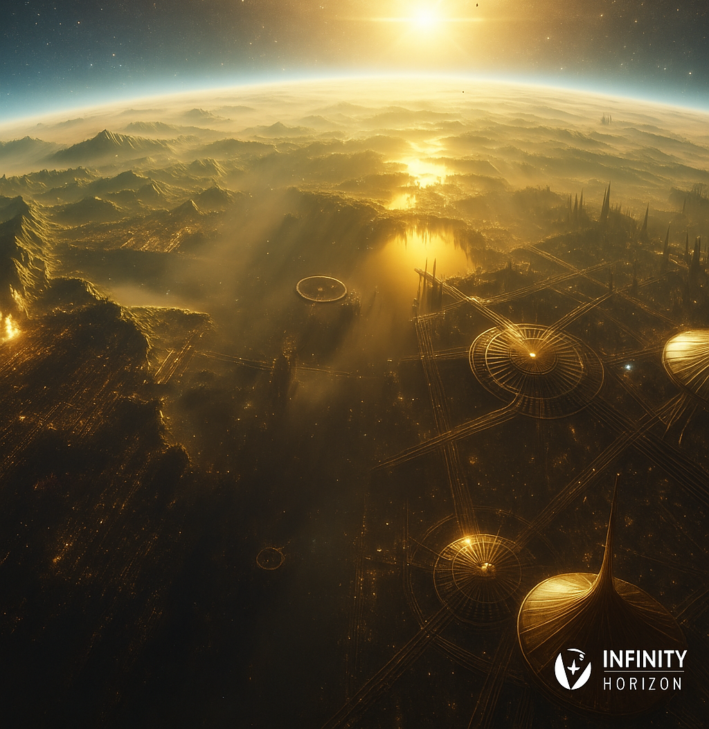 Digital drawing of future earth