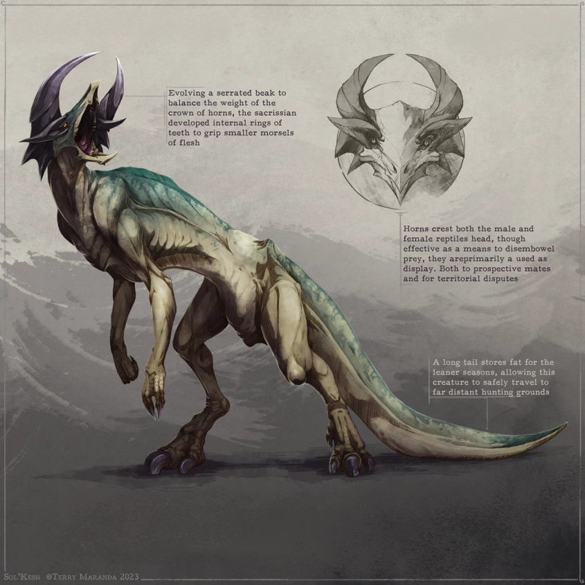 Speculative dinosaur by Sol'kesh