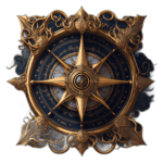 Fancy high-quality compass symbol for wonderdraft